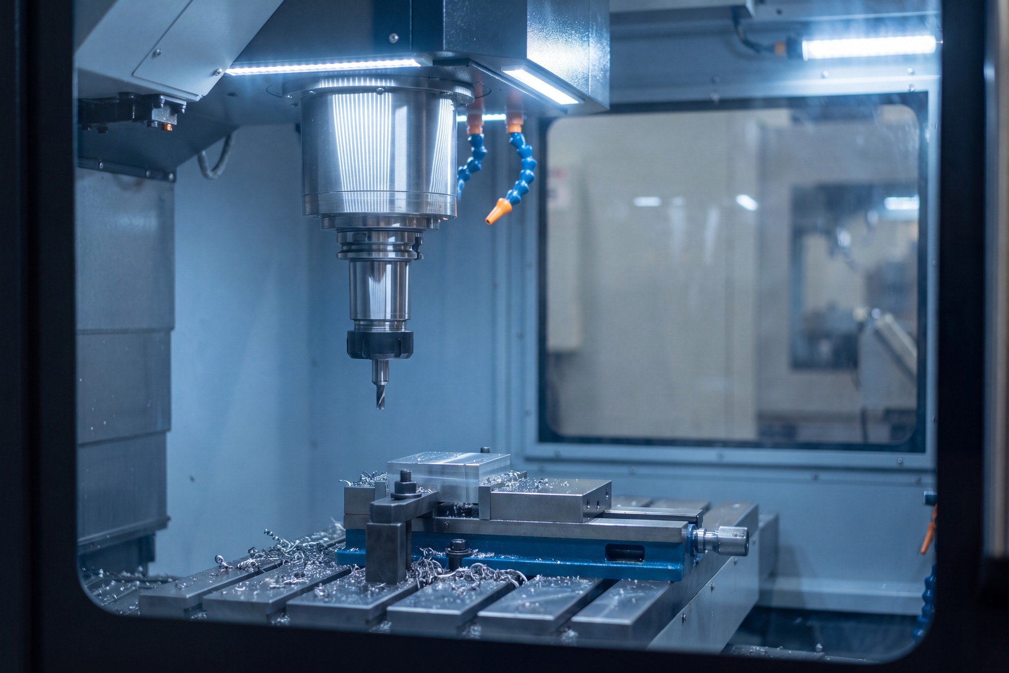 Toolholder in a CNC machining centre spindle