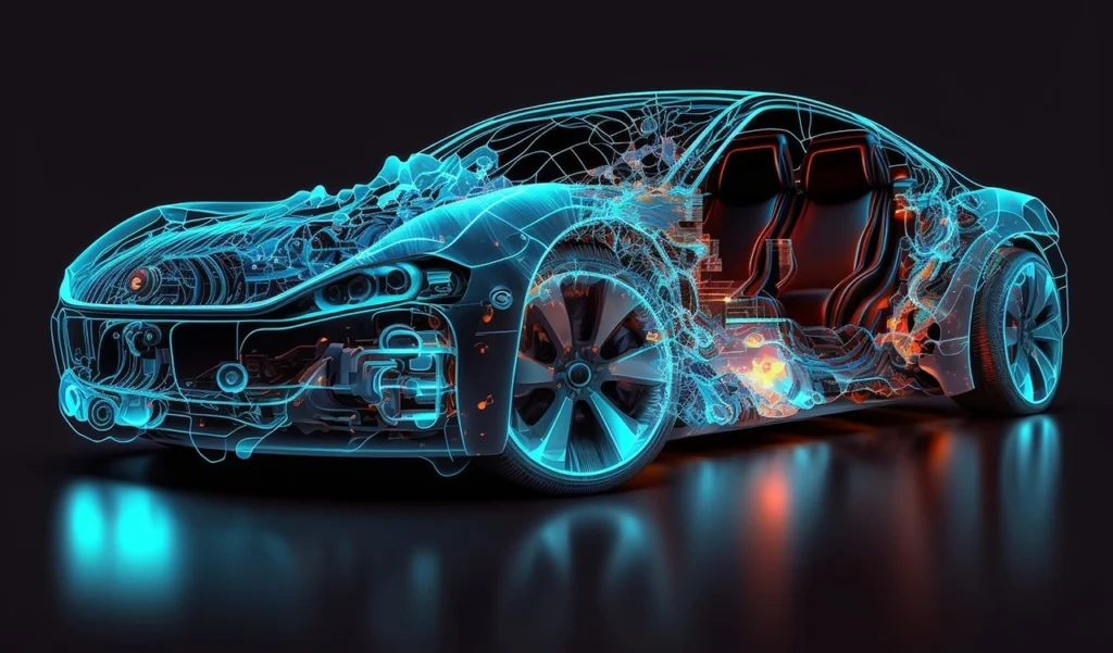 Digital rendering of automotive bearing applications